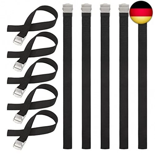 Hejo 10 Stück Spanngurte Kurz, 40cm Verstellbare Zurrgurte mit Klemmschloss,