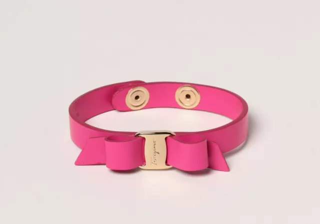 NEW SALVATORE FERRAGAMO Vara Bow Women's 70738 Pink Bracelet MSRP $250