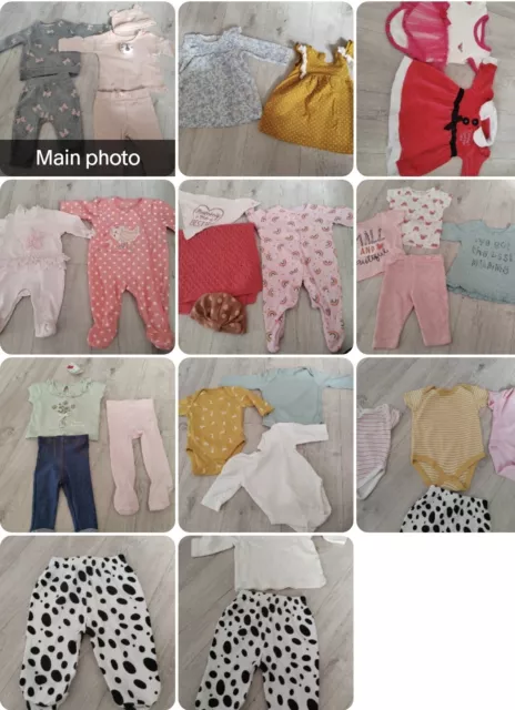 Baby girl Huge Clothes Bundle 0-3 Months 30 Items inc NEXT, baby mintini  #3