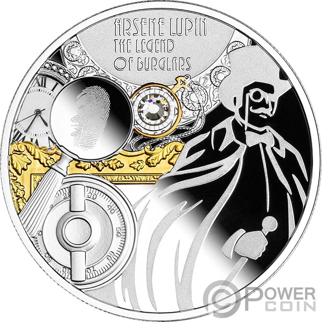 ARSENE LUPIN Legendary Burglar 1 Oz Silver Coin 1000 Francs Cameroon 2023