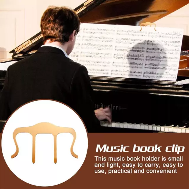 Music Book Clip- Page Holder For Sheet Music Stands, GX Pianos, NEW I1P0