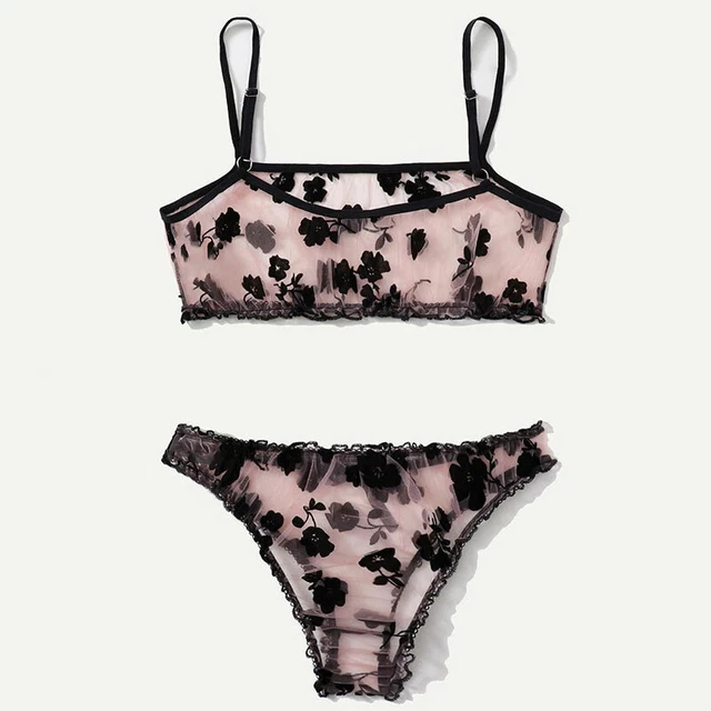 Reggiseno donna panty babydoll biancheria intima biancheria da notte sexy trasparente lingerie set