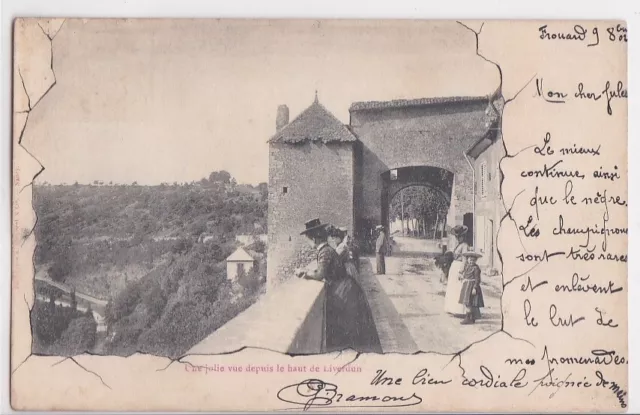 CPA 54 LORRAINE près Toul Frouard LIVERDUN Une jolie vue sur la Moselle 1902