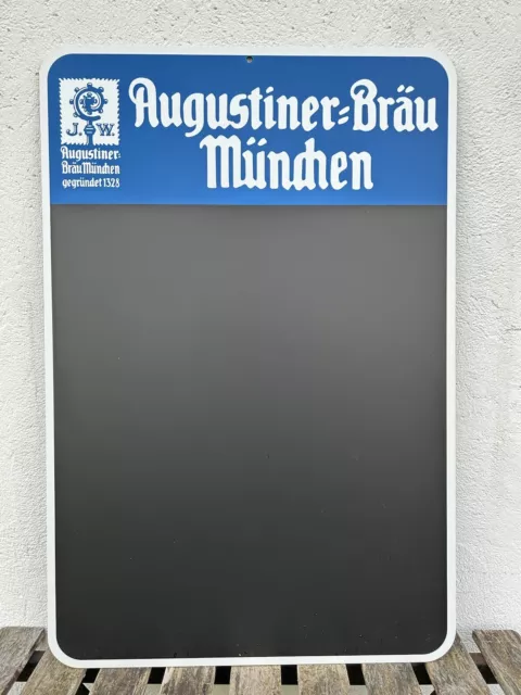 Augustiner Bräu München ältere Reklame Schreibtafel Kreidetafel