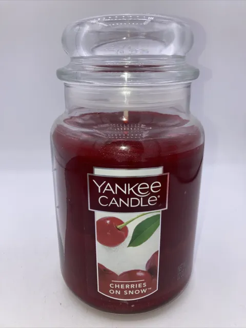 YANKEE CANDLE CHERRIES ON SNOW 22 oz Large Jar Candle $25.98 - PicClick