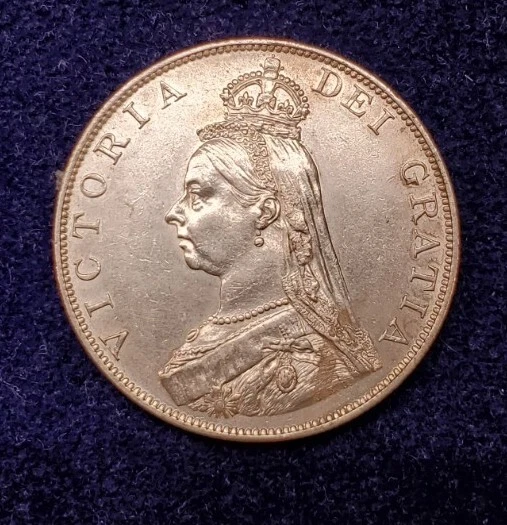 1887 Great Britain Sterling Silver Double Florin Queen Victoria large coin sharp