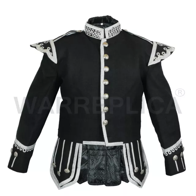 Doublet Jacket, Piper,Drummers,Blazer,1/2" Braid Edge Trim Black Size 52 D810