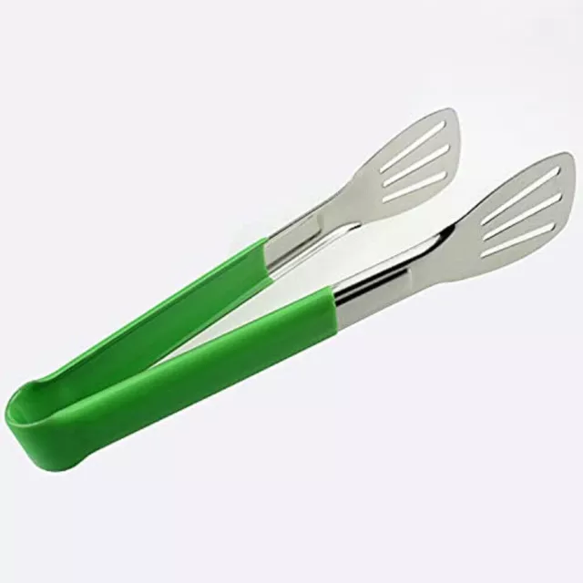 Stainless Steel Three Wire Food Tong With Vinyl Coated Handle For Kitchen