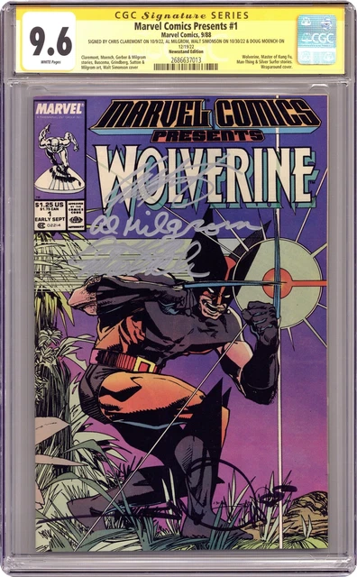 Marvel Comics Presents #1 CGC 9.6 Newsstand SS 1988