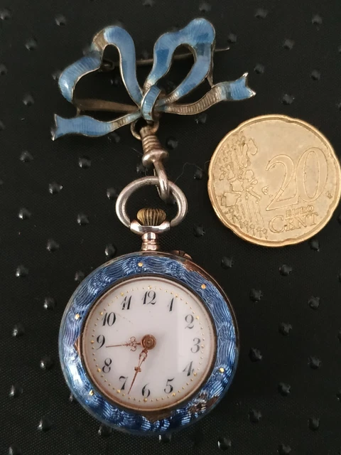 Montre à Gousset Vintage Argent Comthor - Mécanique Manuelle Avec Chaîne - Occasion Bon état