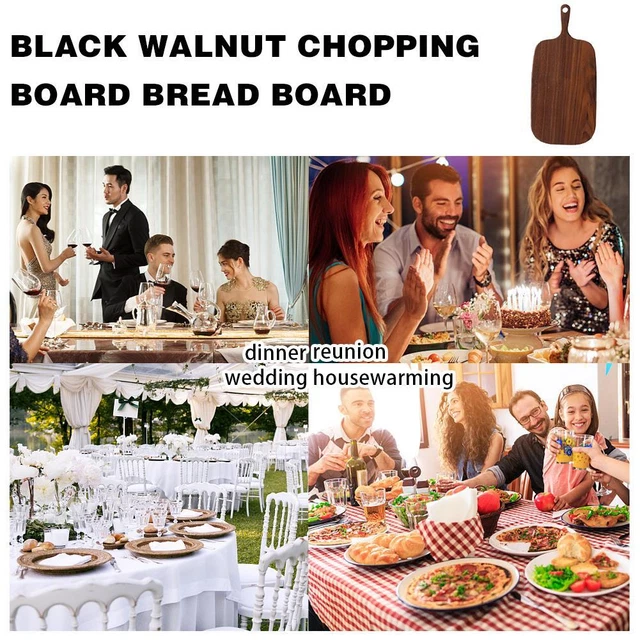 Walnut Wood Mini Cutting Board Chopping Block Small Bread Plate Tray. Fruit C0B0
