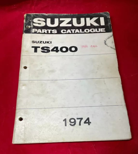 Original 1974 Suzuki Parts Catalogue Manual Catalog TS400 Motorcycle