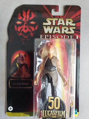 figurine JAR JAR BINKS Star wars épisode 1 LUCASFILM HASBRO Disney NEUF 