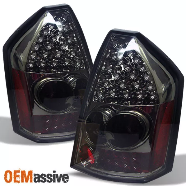 Fits Smoked 05-07 Chrysler 300C JDM LED Tail Brake Lights Lamps Pair Left+Right