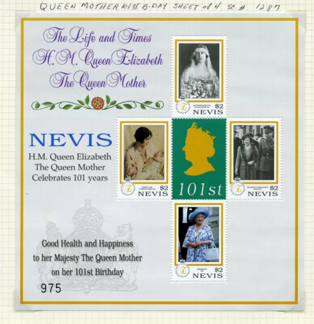 NEVIS   MNH   1287-88   Queen Mother 101st Birthday   AG767