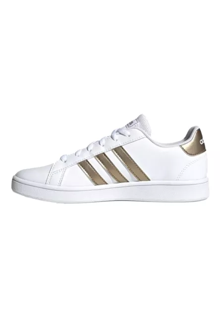 Adidas Grand Court K Bambini Scarpe da Ginnastica Unisex Bianco EF0101 3