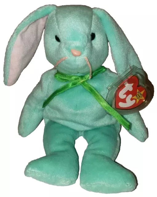 Ty Beanie Baby - HIPPITY the Green Bunny Rabbit (8.5 Inch) MINT with MINT TAGS