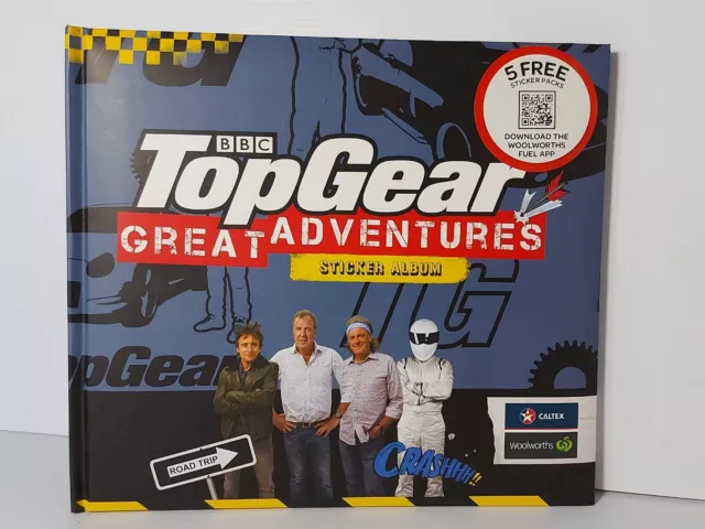 BBC Top Gear Great Adventures Sticker Album Woolworths Caltex AS NEW!