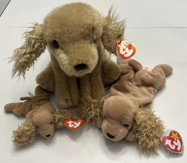 Ty Beanie Buddy And Beanie Babies The Cocker Spaniel Dog All With Tags