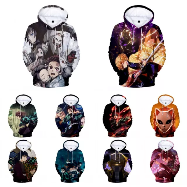 Demon Slayer Kimetsu no Yaiba 3D Print Anime Hoodie Pullover Sweater Sweatshirt