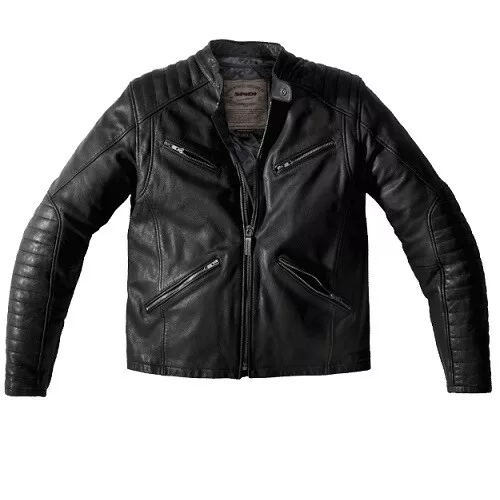 Giubbotto Giacca Jacket Blouson Chaqueta Veste pelle METAL SPIDI Nero UOMO moto