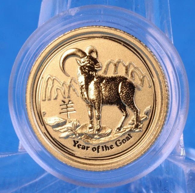 Lunar Year of the Goat 2015 Australia 1/20oz Ounce $5 Gold Coin *ST*
