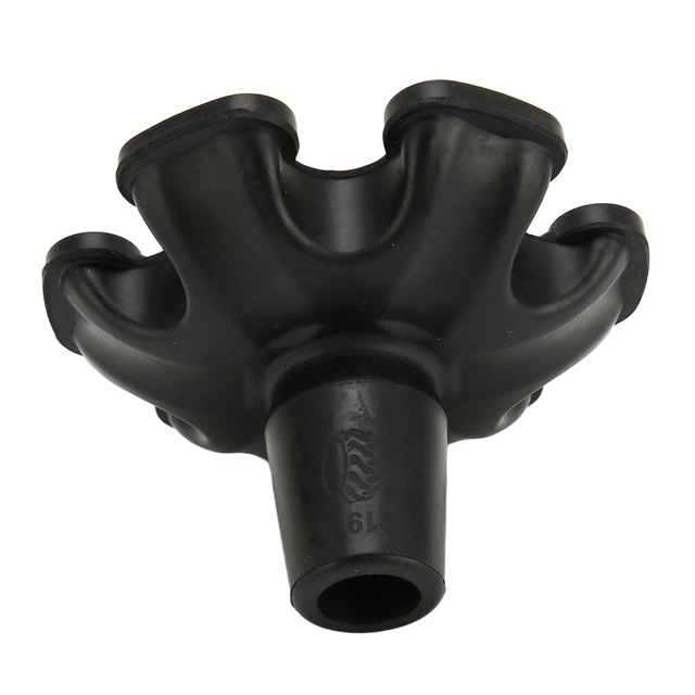 Cane Tip 6 Support Feet Shock Absorption Anti Slip Traction Base Self Stand EJJ