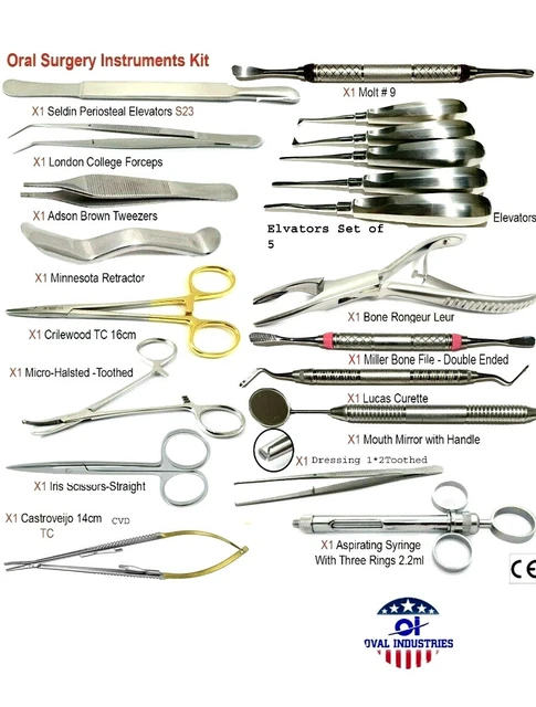 KIT INSTRUMENTS FORCEPS D'extraction Chirurgicale Dentaire Orale ...