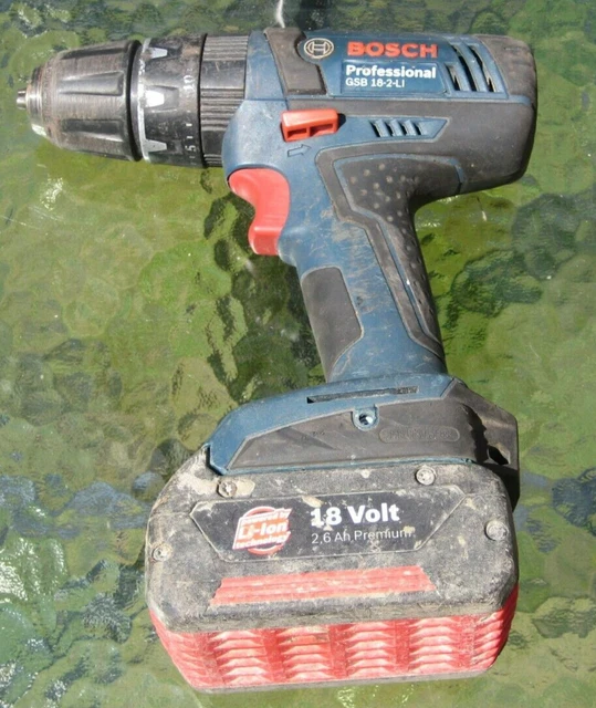 TALADRO DE MARTILLOS COMBINADO BOSCH GSB 18-2LI 18V c/w 2.6 Ah BATERÍA DE IONES LI