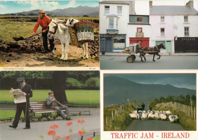 Lot of 4 Antique Old Postcards IRELAND IRELAND EIRE Scenes 2