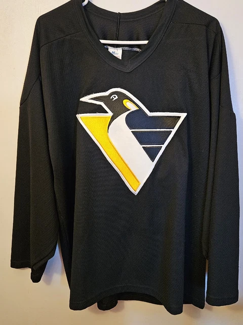 CCM Maska Pittsburgh Penguins Blank Practice Jersey Vtg 90s NHL Hockey Sewn XL CCM Maska Pittsburgh Penguins Blank Practice Jersey Vtg 90s NHL Hockey Sewn XL