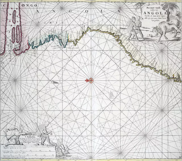 Reproduction carte ancienne - Angola en 1683