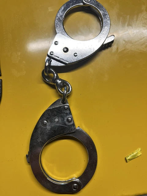 Pair of Vintage Hiatt's 1960 Police Handcuffs