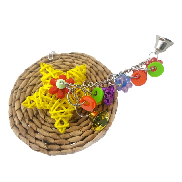 Pet Bird Papageien Toy Bite Resistant Chewing Hanging Bell Toy Bunter Anhänger
