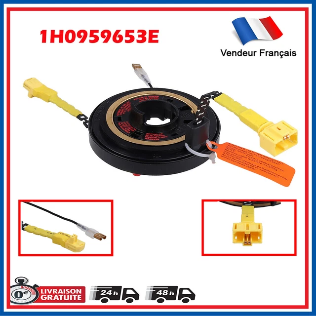 Capteur D'angle De Braquage / Spirale Airbag 1H0959653E - Compatible SEAT, VW (Arosa, Golf, Polo...)