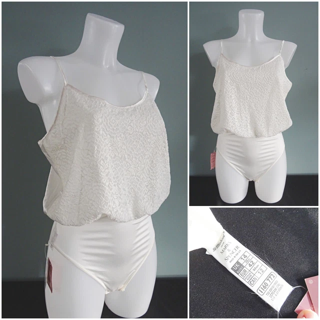 Camicia body vintage anni '90 camicia San Michele pizzo avorio donna non indossata
