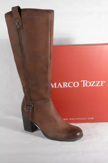 Marco Tozzi Femmes Bottes D'Hiver Bottines Braun Cuir 25541 Neuf