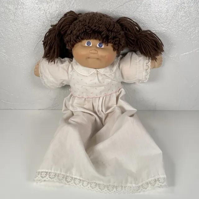 Bambola per bambini patch cavolo vintage 1978-1982 Coleco con abito da notte 16"" peluche giocattolo