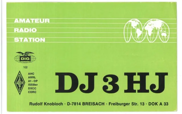 BR4252 Amateur Radio Station Advertising DJ3HJ Freiburger to Station to Statio