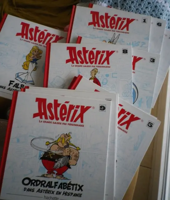 Astérix lot 11 livret s - La grande galerie des personnages N° 1,2,3,4,5,6,7,8,9