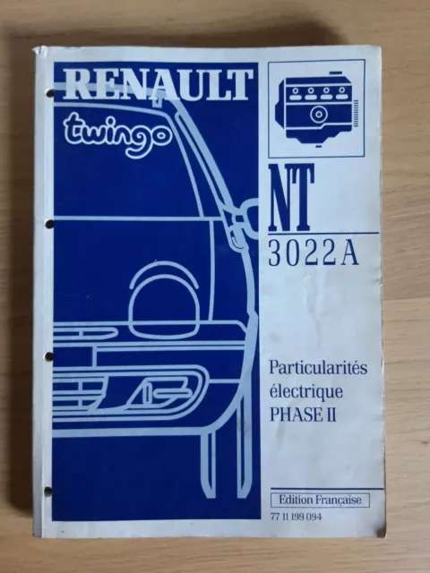 (337A) Manuel d'atelier RENAULT - Twingo, Particularités électrique Phase II