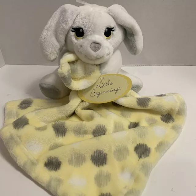 Little Beginnings Baby Blanket Plush Puppy Dog Security Blankie NWT