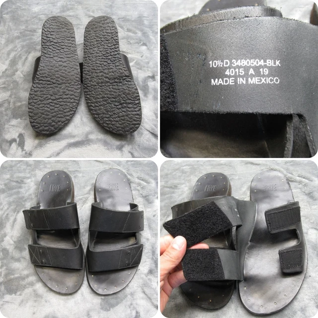 Frye Cape Leather Slide Sandals Size 11D Frye Brown Leather Cape Cross Strap Sandal Shoes Mens Size  main image 4