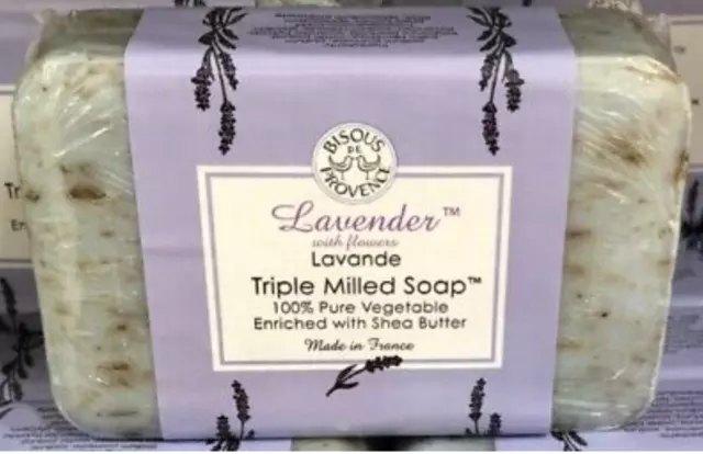 Trader Joe's Bisous de Provence LAVENDER Triple Milled Soap w/ Shea Butter 7oz