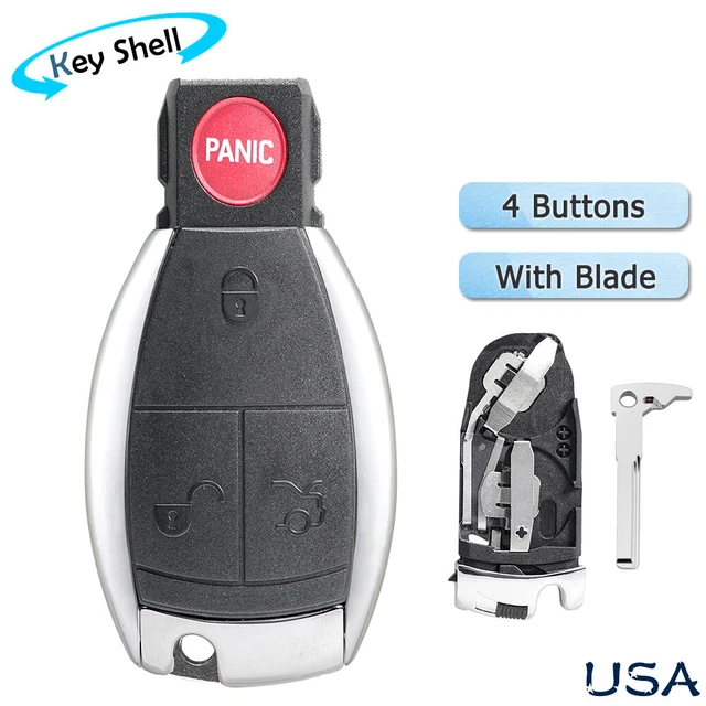 Replacement For Mercedes Benz E C R CL GL SLK Remote Key Fob Shell Case 4 Button