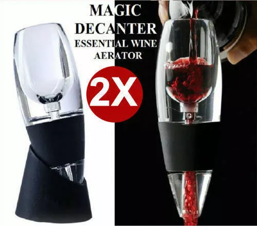 2x New Magic Decanter Essential RED Wine Aerator Sediment Filter AU