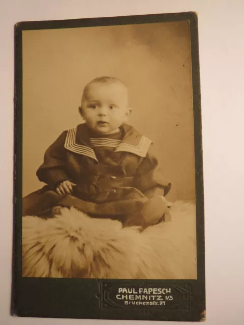 Chemnitz i. S. - bambino piccolo in abito da marinaio - ritratto / CDV