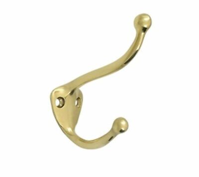 Garment Coat & Hat Hook Solid Brass in 9 Variations by Deltana