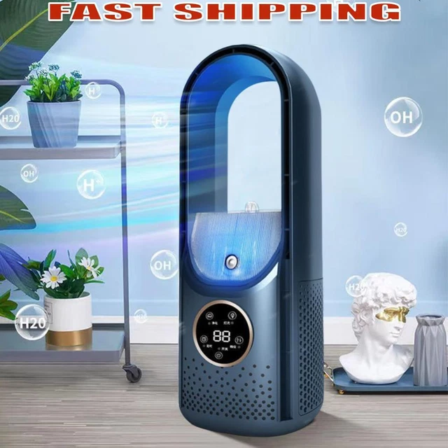 BLADELESS TABLE FAN 5W USB Air Cooling Fan for Home Office Travel (Blue ...