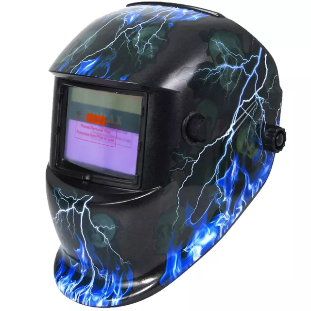 Auto Darkening Welding Helmet Mask Welders Grinding Solar Power Hammer WH86